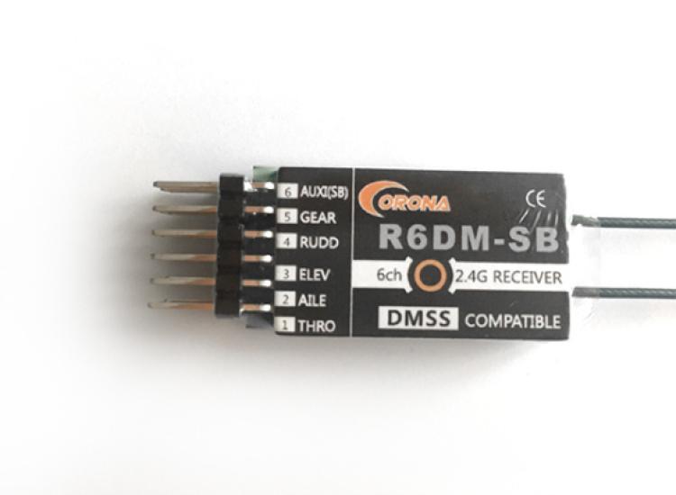 RECEPTOR CORONA - R6DM-SB - 2.4G JR DMSS receiver / 6CH 